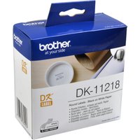 Brother PT Etiketten DK11218  weiss rund  24mm  1000 St. VE von Brother