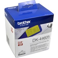 Brother PT Etiketten DK44605  gelb  62mm x 30,48m  Rolle  ablösbar von Brother
