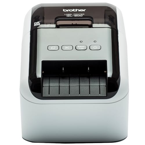 Brother QL-800 Monochrom Etikettendrucker (mit Rot-Schwarz-Druckfunktion, USB-Schnittstelle, Barcodedruck, automatische Schneideeinheit) Brother QL-800 Monochrom Etikettendrucker (mit Rot-Schwarz-Druckfunktion, USB-Schnittstelle, Barcodedruck, automatische Schneideeinheit) von Brother