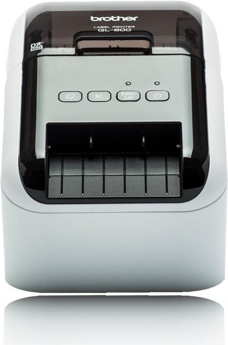 Brother QL-800 - Etikettendrucker - zweifarbig (monochrom) - Thermopapier - Rolle (6,2 cm) - 300 x 600 dpi - bis zu 148 mm/Sek. - USB 2.0, USB-Host (QL800ZG1) von Brother