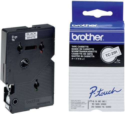 Brother Schriftband TC TC-291 Bandfarbe: Weiß Schriftfarbe:Schwarz 9mm 7.7m Brother Schriftband TC TC-291 Bandfarbe: Weiß Schriftfarbe:Schwarz 9mm 7.7m von Brother