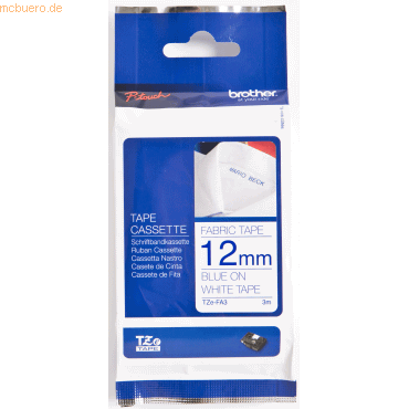 Brother Schriftband TZe-FA3 12mm blau/weiß Brother Schriftband TZe-FA3 12mm blau/weiß von Brother