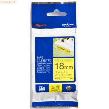 Brother Schriftband TZe-S641 18mm schwarz/gelb Brother Schriftband TZe-S641 18mm schwarz/gelb von Brother