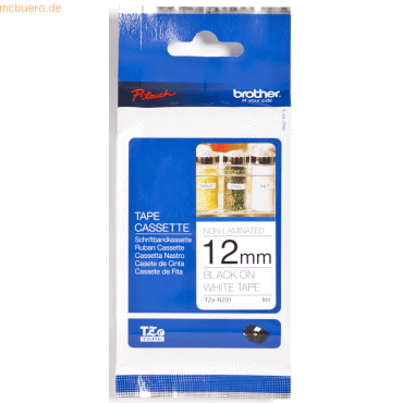 Brother Schriftbandkassette 12mm TZe-N231 weiß/schwarz Brother Schriftbandkassette 12mm TZe-N231 weiß/schwarz von Brother