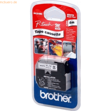 Brother Schriftbandkassette 9mm MK221SBZ weiß/schwarz Brother Schriftbandkassette 9mm MK221SBZ weiß/schwarz von Brother