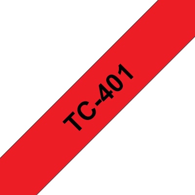 Brother TC-401 Schriftbandkassette 12mm x 7,7m schwarz auf rot Brother TC-401 Schriftbandkassette 12mm x 7,7m schwarz auf rot von Brother