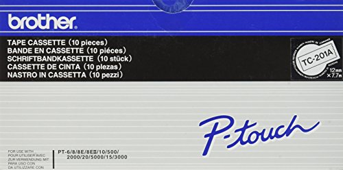 Brother TC201A Schriftbandkassetten 12mm, Inh.10 weiß/schwarz Brother TC201A Schriftbandkassetten 12mm, Inh.10 weiß/schwarz von Brother