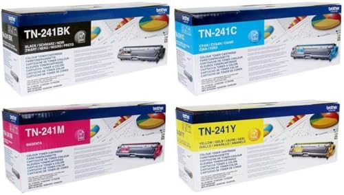 Brother TN-241 TN241 Original Toner Set 4 Farben, für DCP-9020CDW, HL-3140CW, HL-3150CDW, HL-3170CDW, MFC-9140CDN, MFC-9330CDW, MFC-9340CDW von Brother