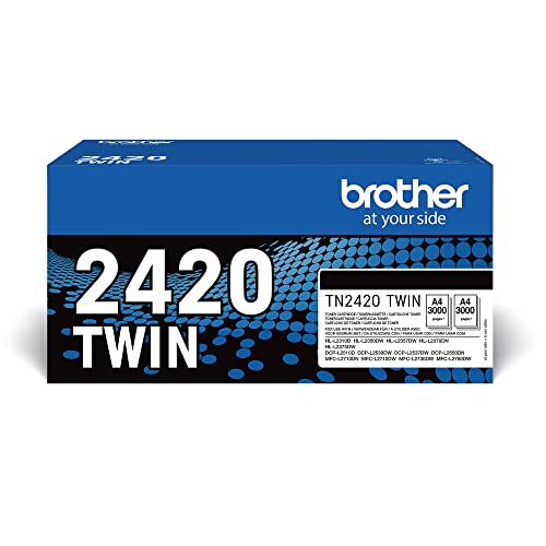 Brother Original TN2420TWIN Bundle mit 2 Tonern, schwarz, ca. 6000 Seiten, für MFCL2710DW/MFCL2710DN/MFCL2730DW/MFCL2750DW/DCPL2510D/DCPL2550DN/HLL231 0D/HLL. 2350DW/HLL2370DN/HLL2375DW, Doppelpack Brother Original TN2420TWIN Bundle mit 2 Tonern, schwarz, ca. 6000 Seiten, für MFCL2710DW/MFCL2710DN/MFCL2730DW/MFCL2750DW/DCPL2510D/DCPL2550DN/HLL231 0D/HLL. 2350DW/HLL2370DN/HLL2375DW, Doppelpack von Brother