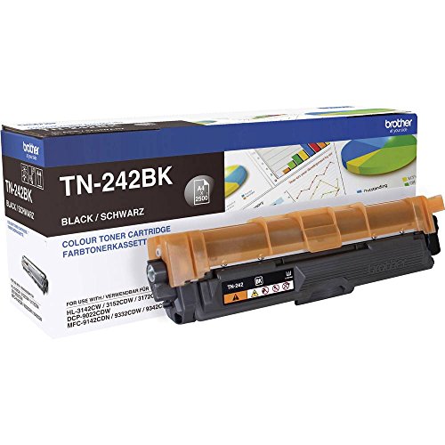 Brother TN242BK Original Tonerkassette TN-242BK schwarz (für Brother HL-3142CW, HL-3152CDW, HL-3172CDW, DCP-9017CDW, DCP-9022CDW, MFC-9142CDN, MFC-9332CDW, MFC-9342CDW) von Brother