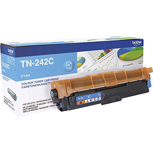 Brother TN242C Original Tonerkassette TN-242C cyan (für Brother HL-3142CW, HL-3152CDW, HL-3172CDW, DCP-9017CDW, DCP-9022CDW, MFC-9142CDN, MFC-9332CDW, MFC-9342CDW) von Brother