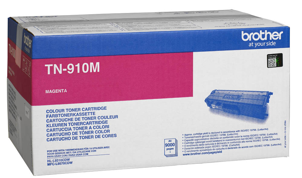 Brother TN910M - Ultra Jumbo - Magenta - Original - Tonerpatrone - für Brother HL-L9310CDW, HL-L9310CDWT, HL-L9310CDWTT, MFC-L9570CDW, MFC-L9570CDWT (TN910M) von Brother