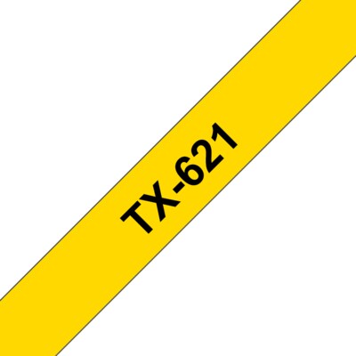 Brother TX-621 Schriftbandkassette 9mm x 15m schwarz auf gelb Brother TX-621 Schriftbandkassette 9mm x 15m schwarz auf gelb von Brother