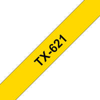 Brother TX-621 Schriftbandkassette 9mm x 15m schwarz auf gelb Brother TX-621 Schriftbandkassette 9mm x 15m schwarz auf gelb von Brother