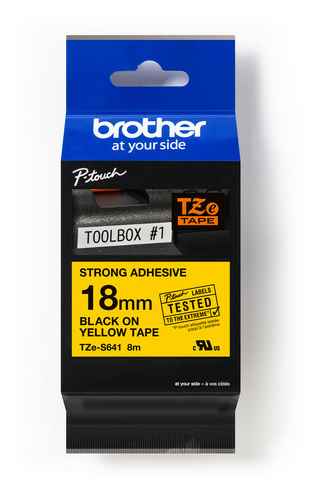 Brother TZE-S641 GELB/SCHW EXTRA-STARK 18MM 8M Brother TZE-S641 GELB/SCHW EXTRA-STARK 18MM 8M von Brother