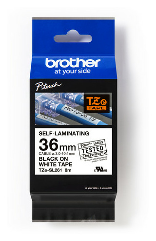 Brother TZE-SL261 Schriftband schwarz/weiß 8m Brother TZE-SL261 Schriftband schwarz/weiß 8m von Brother