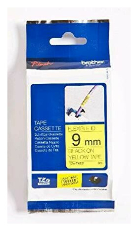 Brother TZEFX621 Flexi-Tape 9mm gelb/schwarz 8m von Brother