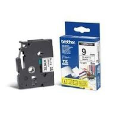 Brother TZe-221 Schriftbandband schwarz/weiß Klebeband 8m x 9mm Brother TZe-221 Schriftbandband schwarz/weiß Klebeband 8m x 9mm von Brother