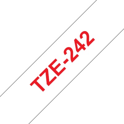 Brother TZe-242 Schriftband 18mm x 8m rot auf weiß selbstklebend Brother TZe-242 Schriftband 18mm x 8m rot auf weiß selbstklebend von Brother