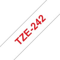 Brother TZe-242 Schriftband 18mm x 8m rot auf weiß selbstklebend Brother TZe-242 Schriftband 18mm x 8m rot auf weiß selbstklebend von Brother