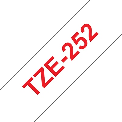 Brother TZe-252 Schriftband 24mm x 8m rot auf weiß selbstklebend Brother TZe-252 Schriftband 24mm x 8m rot auf weiß selbstklebend von Brother