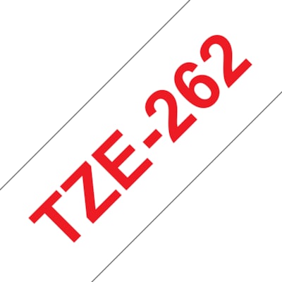 Brother TZe-262 Schriftband - 36 mm x 8m, laminiert, rot auf weiß von Brother