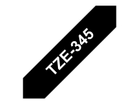 Brother TZe 345 - Laminiertes Band - Weiß auf Schwarz - Rolle (1,8 cm x 8 m) - 1 Rolle(n) - für P-Touch PT-1230, 18, 183 von Brother
