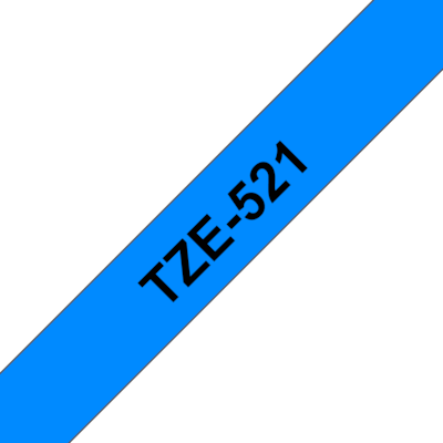 Brother TZe-521 Schriftband 9mm x 8m, schwarz auf blau, selbstklebend Brother TZe-521 Schriftband 9mm x 8m, schwarz auf blau, selbstklebend von Brother