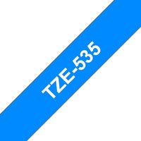 Brother TZe-535 Schriftband 12mm x 8m, weiss auf blau, selbstklebend von Brother