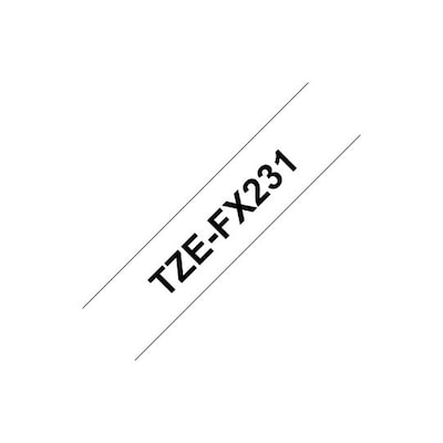 Brother TZe-FX231 Flexi-Tape - schwarz auf weiß - 12mm x 8m für P-Touch von Brother