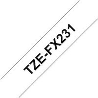 Brother TZe-FX231 Flexi-Tape - schwarz auf weiß - 12mm x 8m für P-Touch Brother TZe-FX231 Flexi-Tape - schwarz auf weiß - 12mm x 8m für P-Touch von Brother