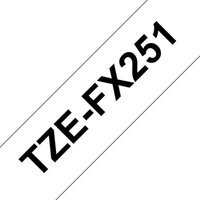 Brother TZe-FX251 Schriftband, 24mm x 8m, schwarz auf weiss, Flexi-Tape von Brother