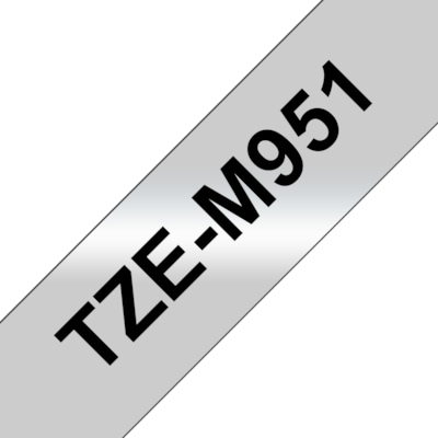 Brother TZe-M951 Schriftband, 24mm x 8m, schwarz auf silber (matt) von Brother