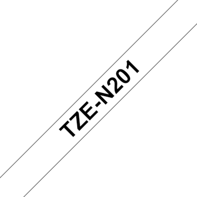 Brother TZe-N201 Schriftband, schwarz auf weiss 3,5mm x 8m unlaminiert Brother TZe-N201 Schriftband, schwarz auf weiss 3,5mm x 8m unlaminiert von Brother