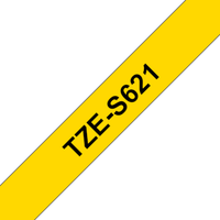 Brother TZe-S621 Schriftband, 9mm x 8m, schwarz auf gelb, stark klebend Brother TZe-S621 Schriftband, 9mm x 8m, schwarz auf gelb, stark klebend von Brother