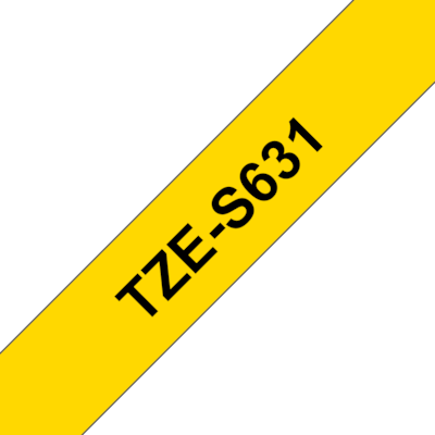 Brother TZe-S631 Schriftband, 12mm x 8m, schwarz auf gelb, stark klebend Brother TZe-S631 Schriftband, 12mm x 8m, schwarz auf gelb, stark klebend von Brother