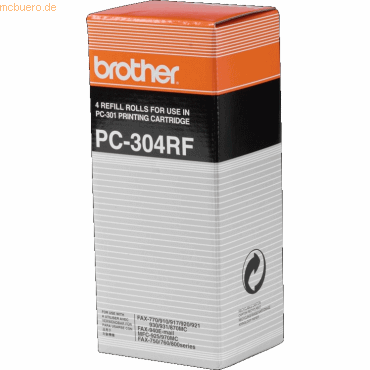Brother Thermotransferrolle Brother PC-304RF VE=4 Stück von Brother