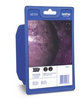 Brother Tinte schwarz 2er Pack, LC1220BKBP2 von Brother