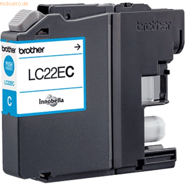 Brother Tintenpatrone Brother LC-22EC cyan (ca. 1200 Seiten) von Brother