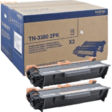 Brother Toner Brother TN-3380 Doppelpack (ca. 2x 8000 Seiten) von Brother