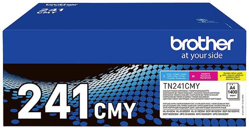 Brother Toner TN-241CMY Original 3er-Pack Cyan, Magenta, Gelb 1400 Seiten TN241CMY von Brother