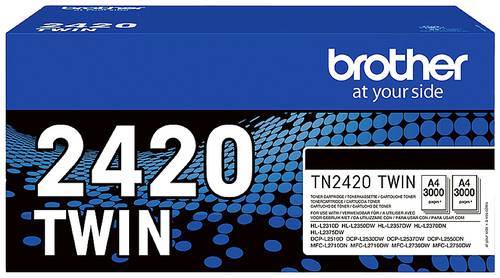 Brother Toner TN-2420TWIN Original 2er-Pack Schwarz 3000 Seiten TN2420TWIN Brother Toner TN-2420TWIN Original 2er-Pack Schwarz 3000 Seiten TN2420TWIN von Brother