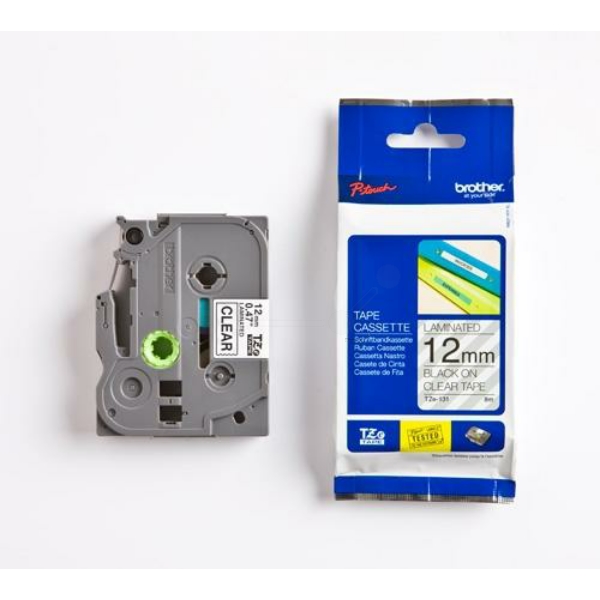 Original Brother TZE131 P-Touch Farbband schwarz auf transparent Laminat 12mm x 8m Original Brother TZE131 P-Touch Farbband schwarz auf transparent Laminat 12mm x 8m von Brother