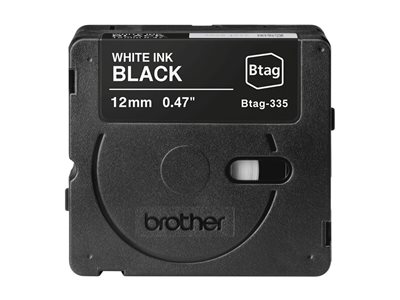 Schriftband Brother 12mmx4m weiß/schwarz BTAG-335 Schriftband Brother 12mmx4m weiß/schwarz BTAG-335 von Brother
