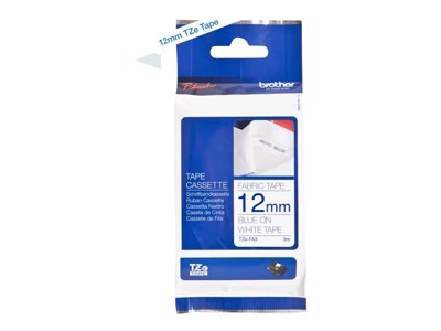 Schriftbandkassette Brother 12mm weiß/blau TZEFA3 Schriftbandkassette Brother 12mm weiß/blau TZEFA3 von Brother