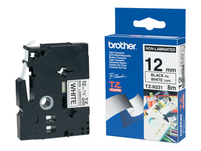 Schriftbandkassette Brother 12mm weiß/schwarz TZEN231 Schriftbandkassette Brother 12mm weiß/schwarz TZEN231 von Brother