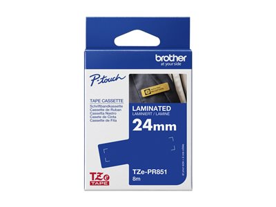 Schriftbandkassette Brother 24mmx8m premium gold/schwarz Schriftbandkassette Brother 24mmx8m premium gold/schwarz von Brother