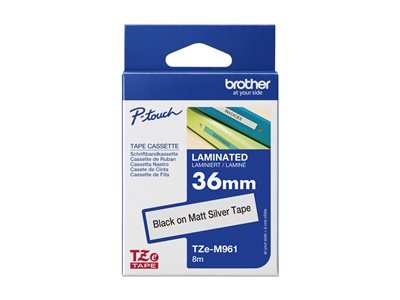 Schriftbandkassette Brother 36mmx8m silber-metallic/schwarz Schriftbandkassette Brother 36mmx8m silber-metallic/schwarz von Brother