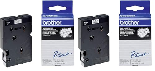 TC-201 P-Touch Schriftbandkassette (Packung mit 2) von Brother