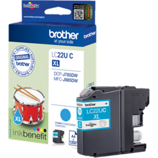 Tinte cyan LC-22UC von Brother